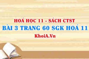 Bài 3 trang 60 SGK Hóa 11 Chân trời sáng tạo